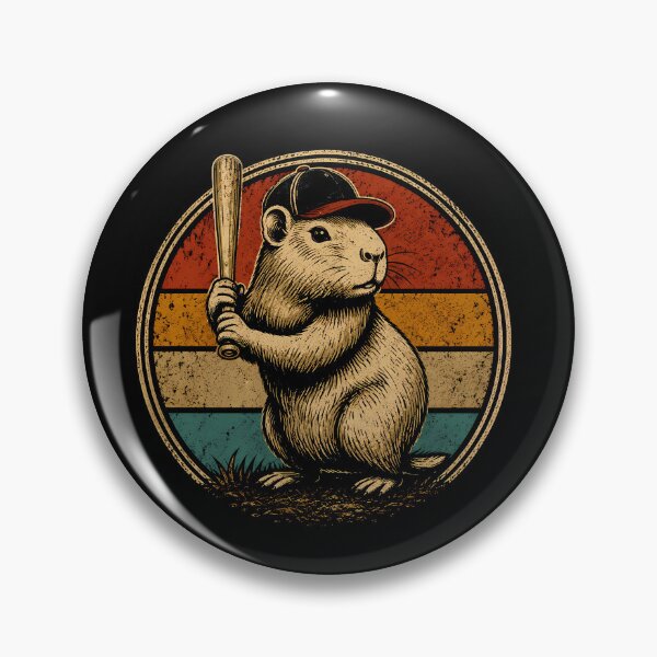 Item preview, Retro Baseball Capybara designed and sold by Moizento.