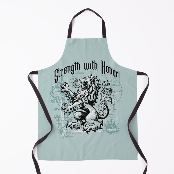 Item preview, Strength with Honor Heraldic Lion | Medieval Castle Knight Fantasy Crest Art designed and sold by Sachie's Studio.