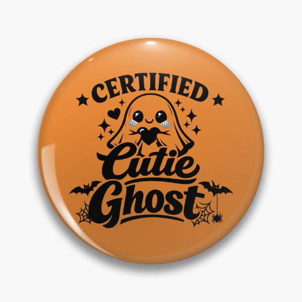 Item preview, Certified Cutie Ghost | Cute Kawaii Halloween Ghost with Bats & Spider Webs designed and sold by DesignHouse07.