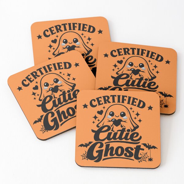 Item preview, Certified Cutie Ghost | Cute Kawaii Halloween Ghost with Bats & Spider Webs designed and sold by DesignHouse07.
