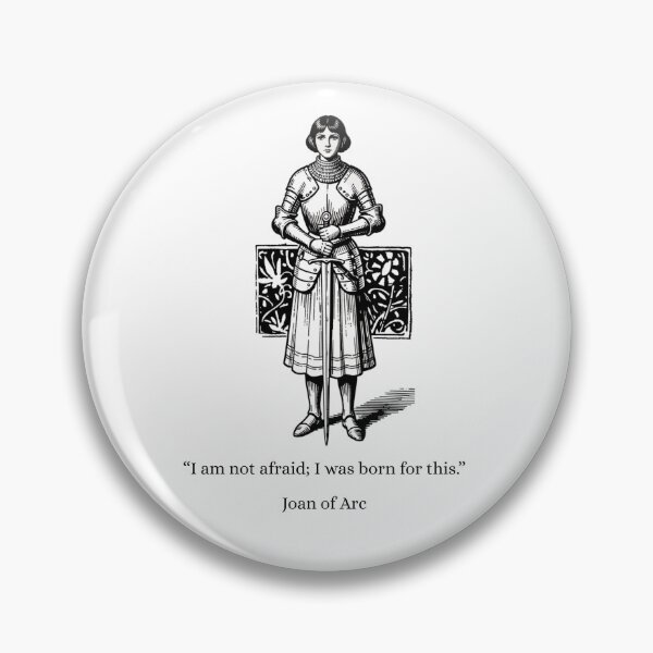 Item preview, Joan of Arc I am Not Afraid white background designed and sold by Sarah McMane.