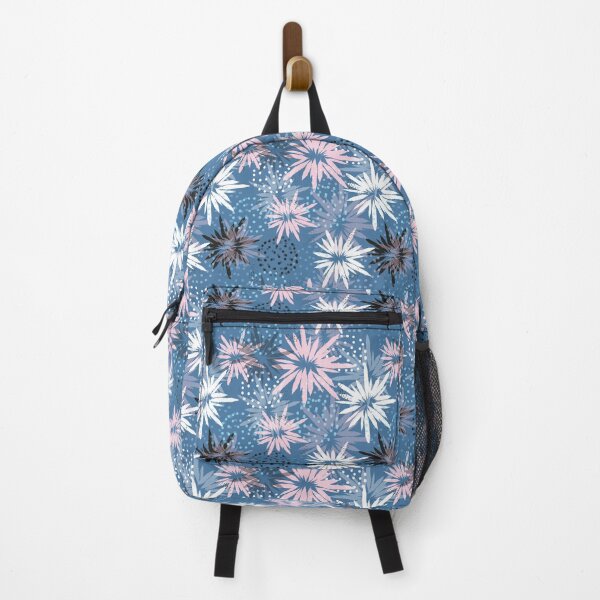 Item preview, Pink Blue Starburst Daisy Pattern with Dotted Textured Circles Design designed and sold by 555Design.
