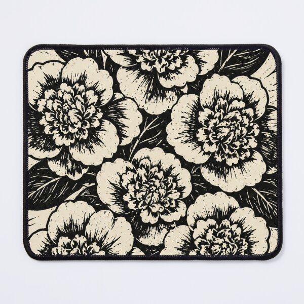Item preview, Blooming Camellias | Botanical Linocut designed and sold by Linoluca.