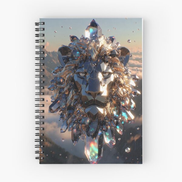 Item preview, Crystal Lion Spirit Guardian Art Print designed and sold by IntelliMindDesigns.