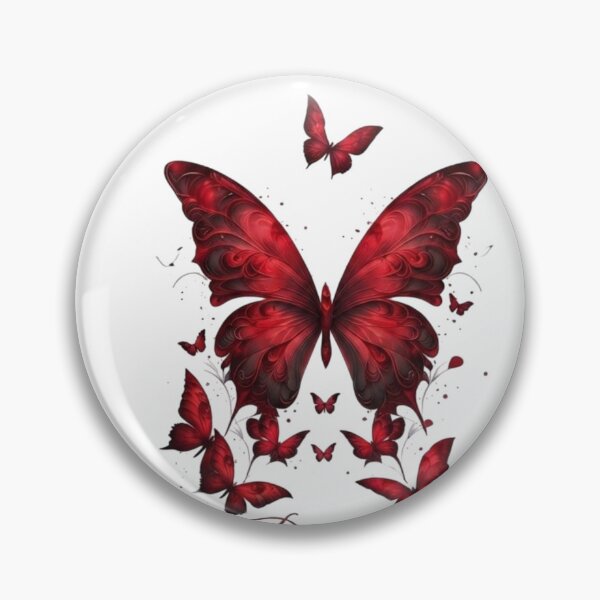 Item preview, Red Butterfly Precious, Elegant Crimson Insect Illustration designed and sold by Golden Threads Studio.