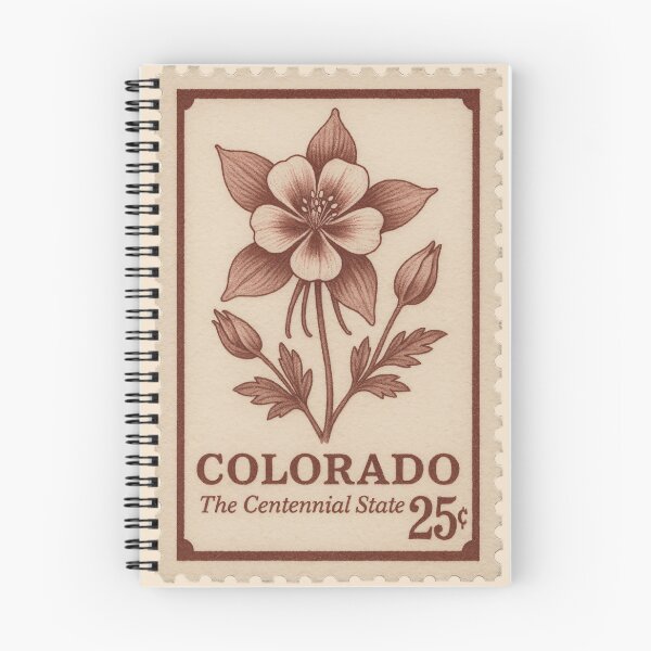 Item preview, Colorado Stamp Art Posters | State Flower Wall Art | Rocky Mountain Columbine Poster designed and sold by codeslinger.