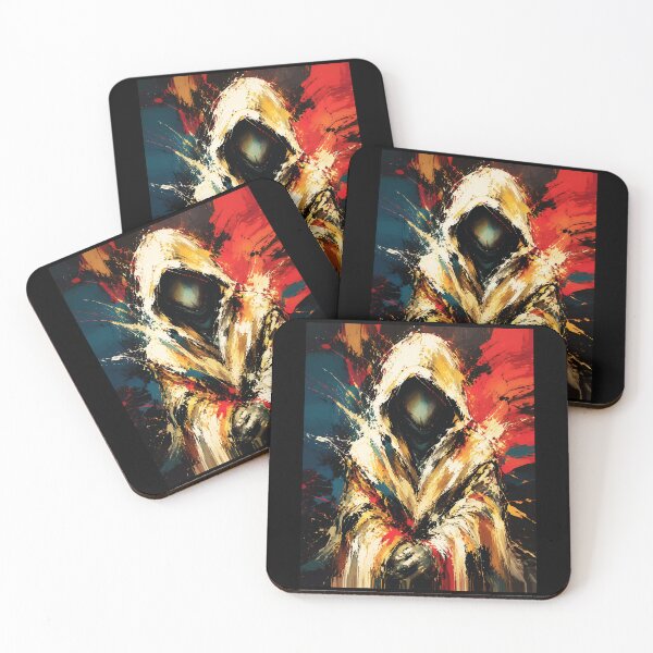 Item preview, Mysterious Hooded Figure – Bold Abstract Expressionist Wall Art designed and sold by RamyGallery.