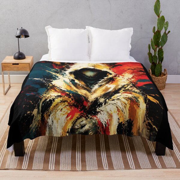 Item preview, Mysterious Hooded Figure – Bold Abstract Expressionist Wall Art designed and sold by RamyGallery.