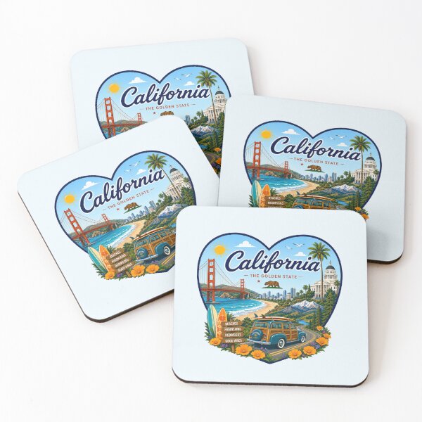 Item preview, California Heart Shape Design designed and sold by Myra365Art.