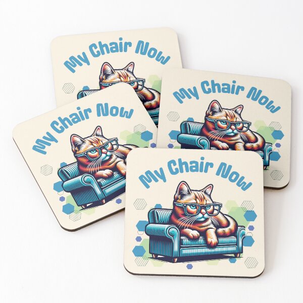Item preview, My Chair Now Funny Cat Lover Design Cute Cat on Armchair Graphic designed and sold by Sachie's Studio.