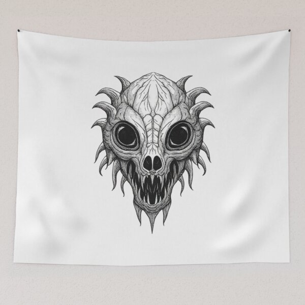 Item preview, Alien Dragon Skull Fanged Creature Design designed and sold by Oddifys.