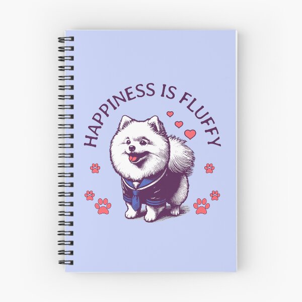 Item preview, Happiness Is Fluffy Cute Pomeranian Dog Lover Funny Puppy Design designed and sold by Sachie's Studio.