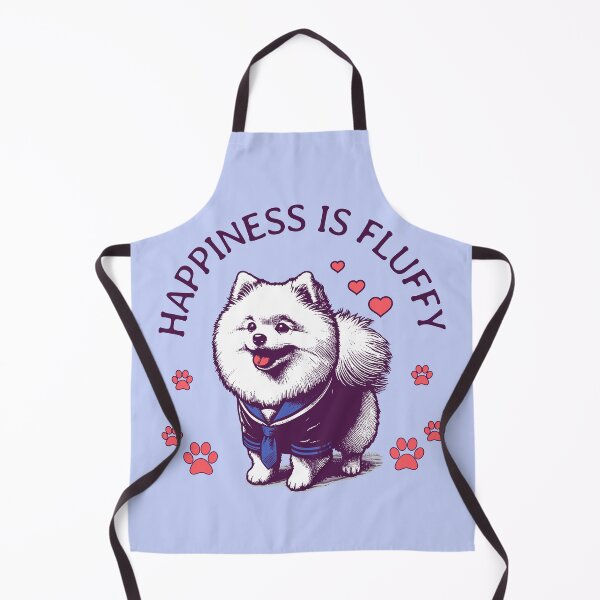 Item preview, Happiness Is Fluffy Cute Pomeranian Dog Lover Funny Puppy Design designed and sold by Sachie's Studio.