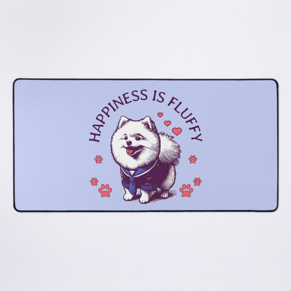 Item preview, Happiness Is Fluffy Cute Pomeranian Dog Lover Funny Puppy Design designed and sold by Sachie's Studio.
