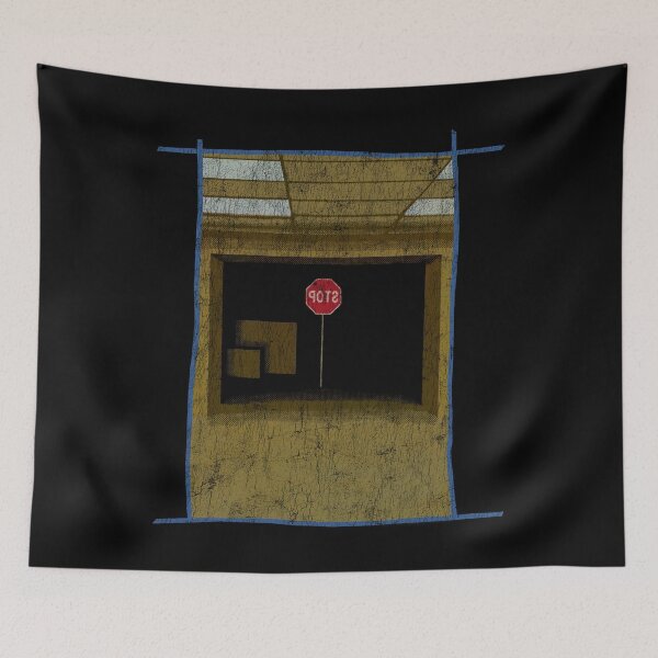 Item preview, Backrooms Door Stop Sign Distressed designed and sold by Power Up Prints.