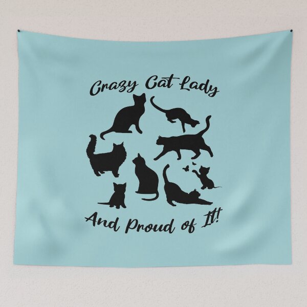 Item preview, Crazy Cat Lady and Proud of It | Funny Cat Lover Gift Design designed and sold by Sachie's Studio.