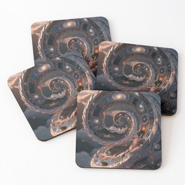 Item preview, Cosmic Serpent Galaxy Spiral Art designed and sold by IntelliMindDesigns.