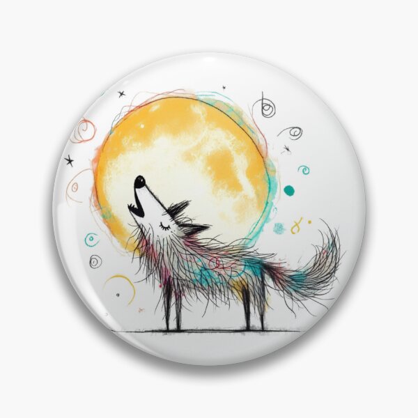 Item preview, Wolf Howling at the Moon Main Tag designed and sold by AnyGil.