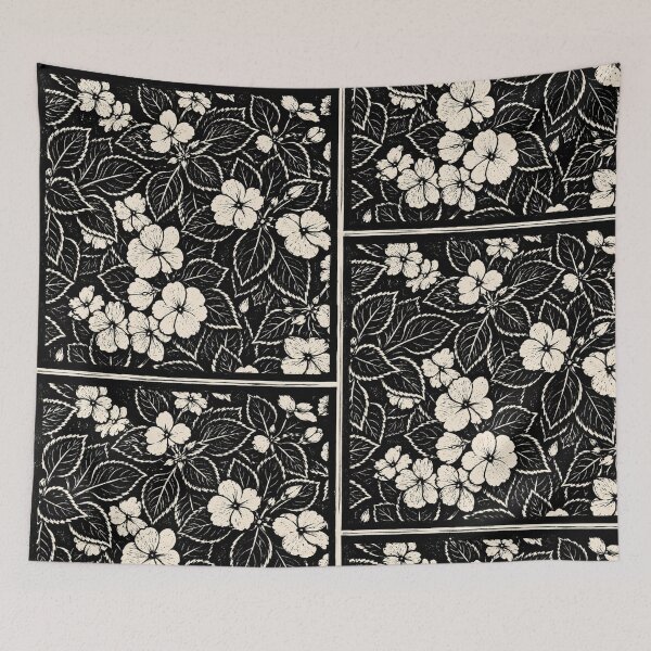 Item preview, Minimalist florals| Botanical Linocut designed and sold by Linoluca.