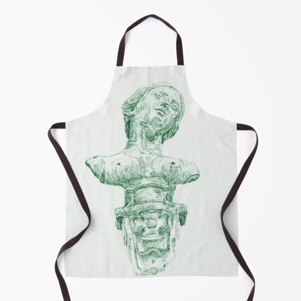 Item preview, Ancient Artifact Series - Female Bust from Ham House and Gardens Green designed and sold by ECMazur Art.