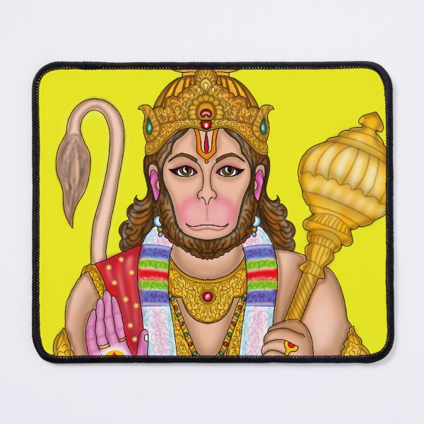 Item preview, Lord Hanuman Artwork | Powerful Hindu God Digital Painting Illustration designed and sold by Harshit_Digital_Arts.