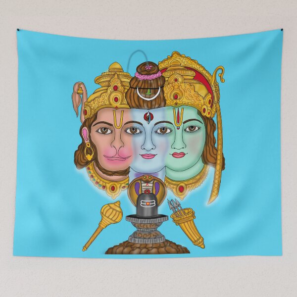Item preview, Lord Hanuman Artwork | Powerful Hindu God Digital Painting Illustration designed and sold by Harshit_Digital_Arts.