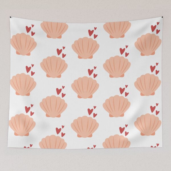Item preview, Peach shell with hearts designed and sold by ediejones12.