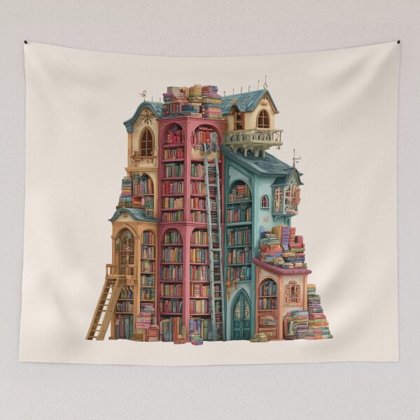 Item preview, House of Books designed and sold by bubblyrainbow.