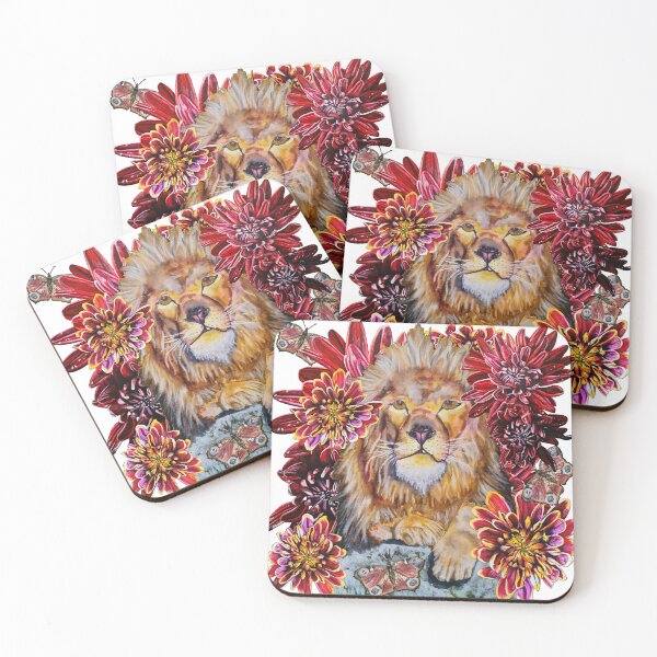 Item preview, Lion, Butterfly, Chrysanthemums Color 1 designed and sold by nastiaart.