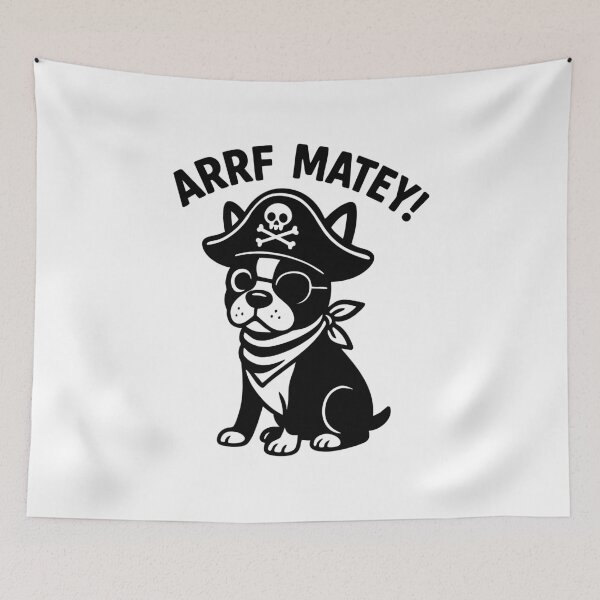 Item preview, Pirate Boston Terrier Dog designed and sold by ToadsWorkshop.