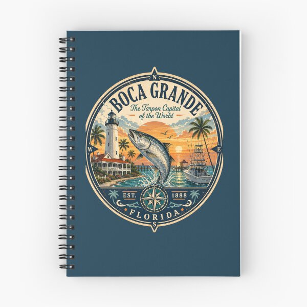 Item preview, Boca Grande Badge | The Tarpon Capital of the World Retro Florida Emblem designed and sold by piketo.