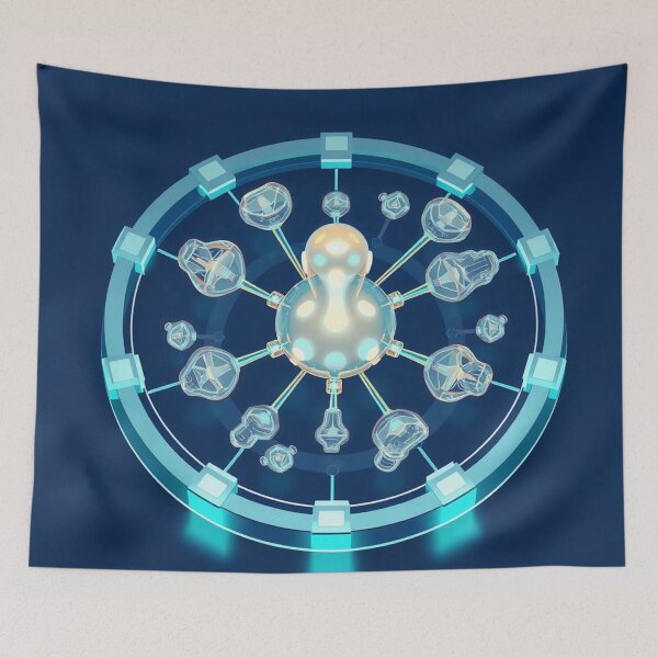 Item preview, Quantum Crystal Circuit Orb Art designed and sold by IntelliMindDesigns.