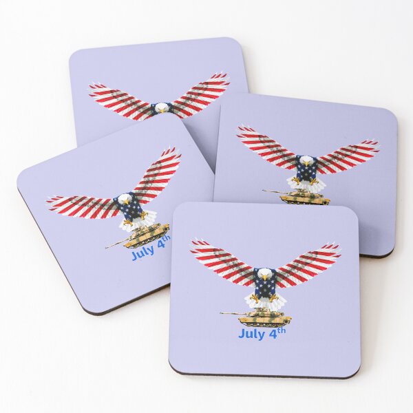 Item preview, Land of the Free — American Eagle & Tank July 4th Art designed and sold by NewGen-For-You.