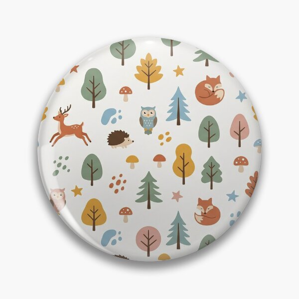 Item preview, Cute Woodland Animals Seamless Pattern designed and sold by TinyPrintsDE.