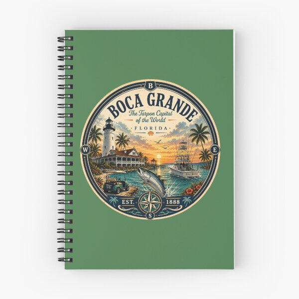 Item preview, Boca Grande Badge | The Tarpon Capital of the World Retro Florida Emblem designed and sold by piketo.