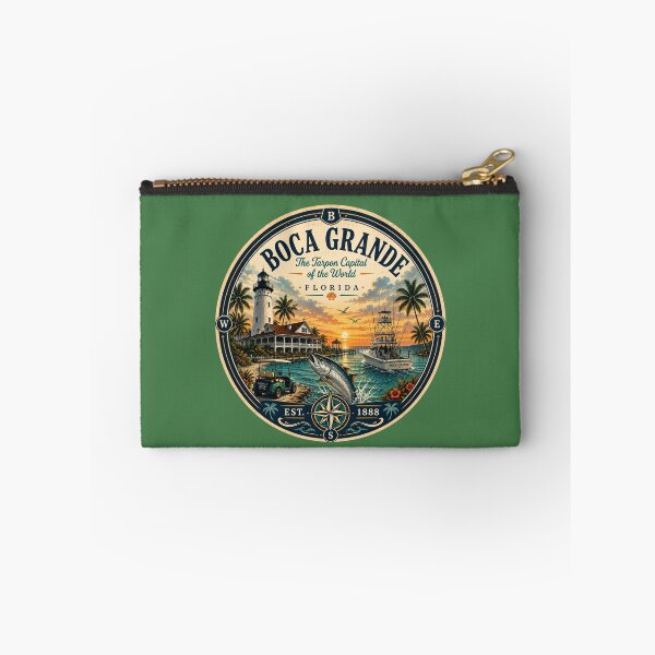 Item preview, Boca Grande Badge | The Tarpon Capital of the World Retro Florida Emblem designed and sold by piketo.