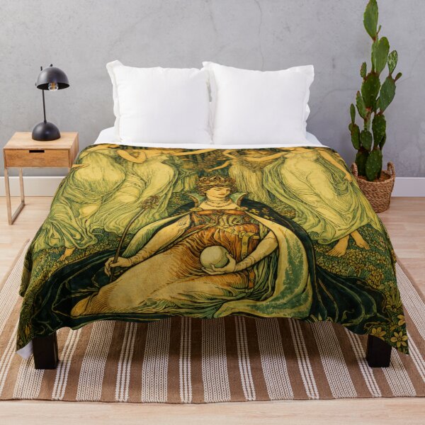 Item preview, Fantasy Art Nouveau Queen Wall Art for Mythology Lovers designed and sold by RickE.