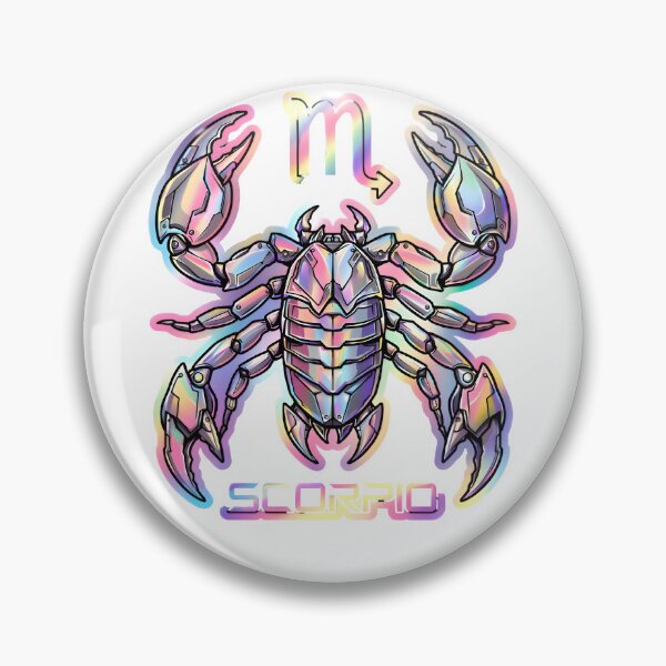 Item preview, Scorpio Holographic Mech Scorpion Iridescent Zodiac Art designed and sold by Zodiac Celestial Art.