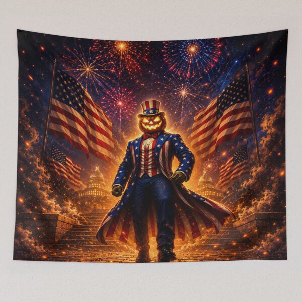 Item preview, Headless Horseman Uncle Sam – Patriotic Halloween Fantasy Art designed and sold by TheHorsemanRidesAgain.