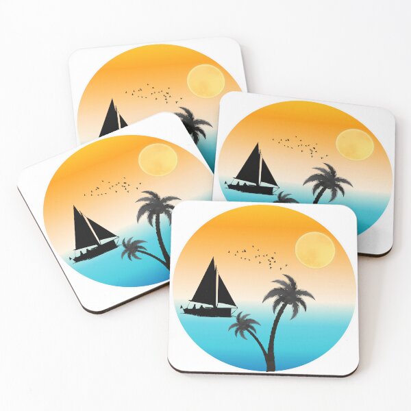 Item preview, God's Own Country – Tropical Sunset Sailboat designed and sold by Nousej23.