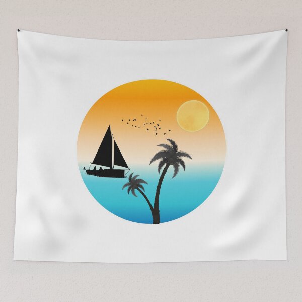 Item preview, God's Own Country – Tropical Sunset Sailboat designed and sold by Nousej23.