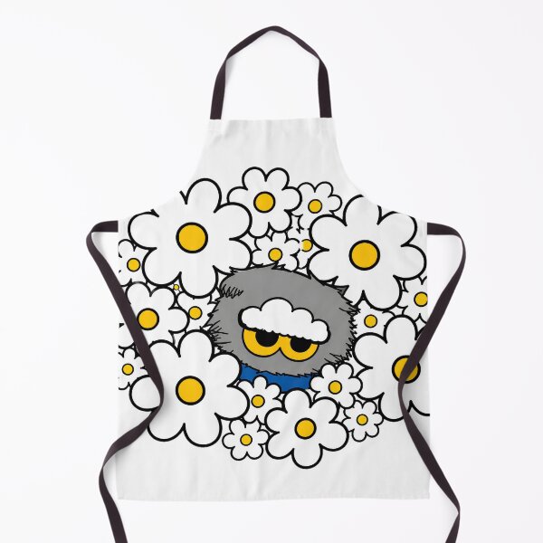 Item preview, Cute Sleepy Blue Fluffy Character with Daisies designed and sold by Talinowe.
