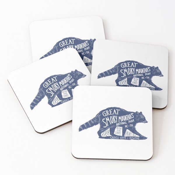 Item preview, Copy of Great Smoky Mountains National Park Raccoon Label designed and sold by John Morris Illustration.
