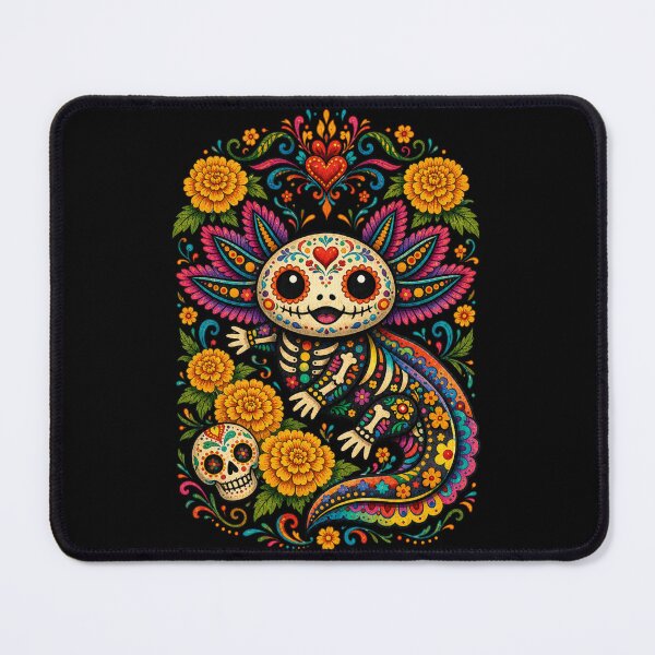 Item preview, Cute Axolotl Calaverita Alebrije designed and sold by Nacho Average Designs.