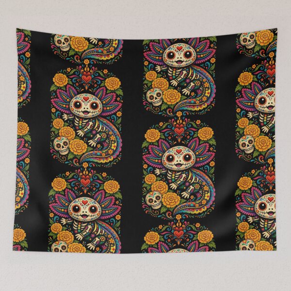 Item preview, Cute Axolotl Calaverita Alebrije designed and sold by Nacho Average Designs.