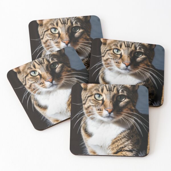 Item preview, Animals - Tabby Cat, Intense Portrait with Green Eyes designed and sold by World-Pets.
