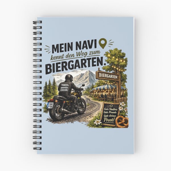Item preview, Funny Bavarian Motorcycle Design – "Mein Navi kennt den Weg zum Biergarten" designed and sold by Alpine-Ink.