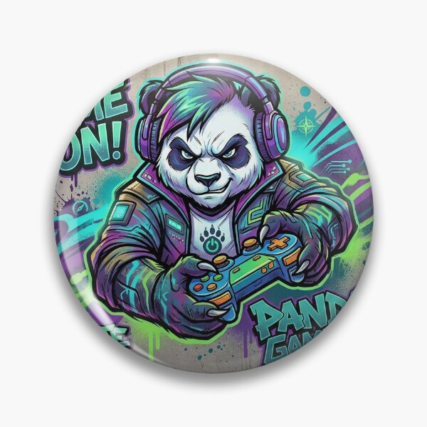 Item preview, Cool Panda Gamer Street Art Design designed and sold by TinyPrintsDE.
