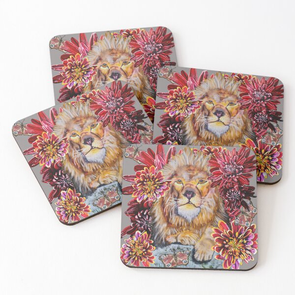 Item preview, Lion, Butterfly, Chrysanthemums Color 2 designed and sold by nastiaart.