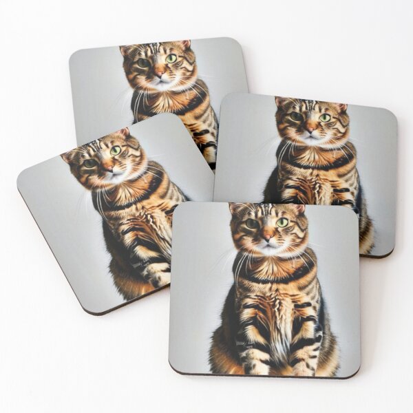 Item preview, Animals - Tabby Cat, Majestic Portrait with Intense Green Eyes designed and sold by World-Pets.
